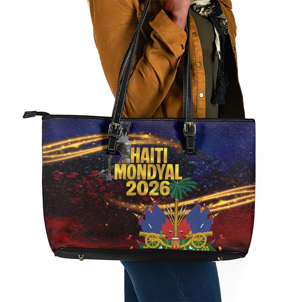 Haiti Mondyal 2026 Leather Tote Bag Proud to Be Haitian