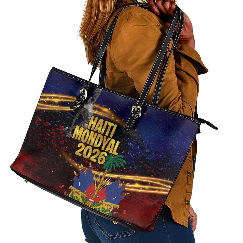 Haiti Mondyal 2026 Leather Tote Bag Proud to Be Haitian