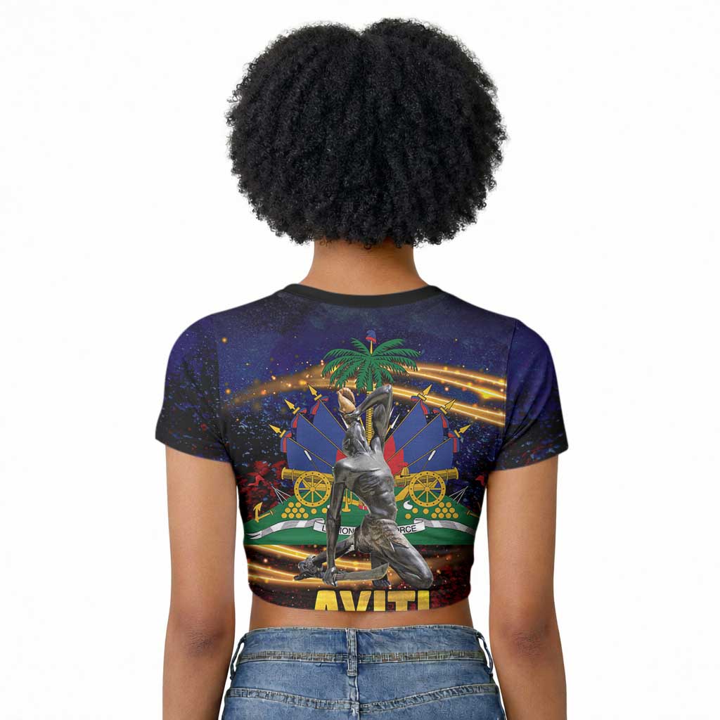 Haiti Mondyal 2026 Raglan Cropped T shirt Proud to Be Haitian