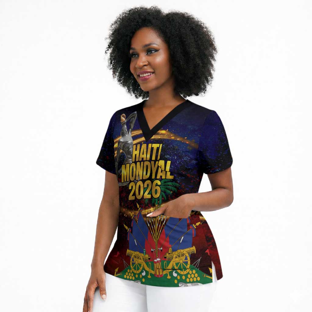Haiti Mondyal 2026 Scrub Top Proud to Be Haitian
