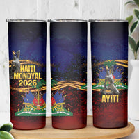 Haiti Mondyal 2026 Skinny Tumbler Proud to Be Haitian