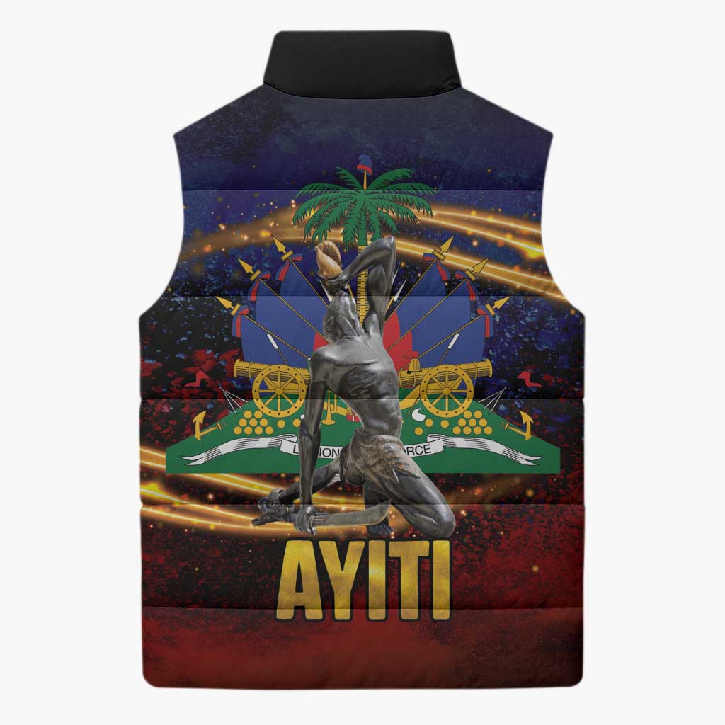 Haiti Mondyal 2026 Sleeveless Puffer Jacket Proud to Be Haitian