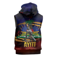 Haiti Mondyal 2026 Sleeveless Zip Hoodie Proud to Be Haitian