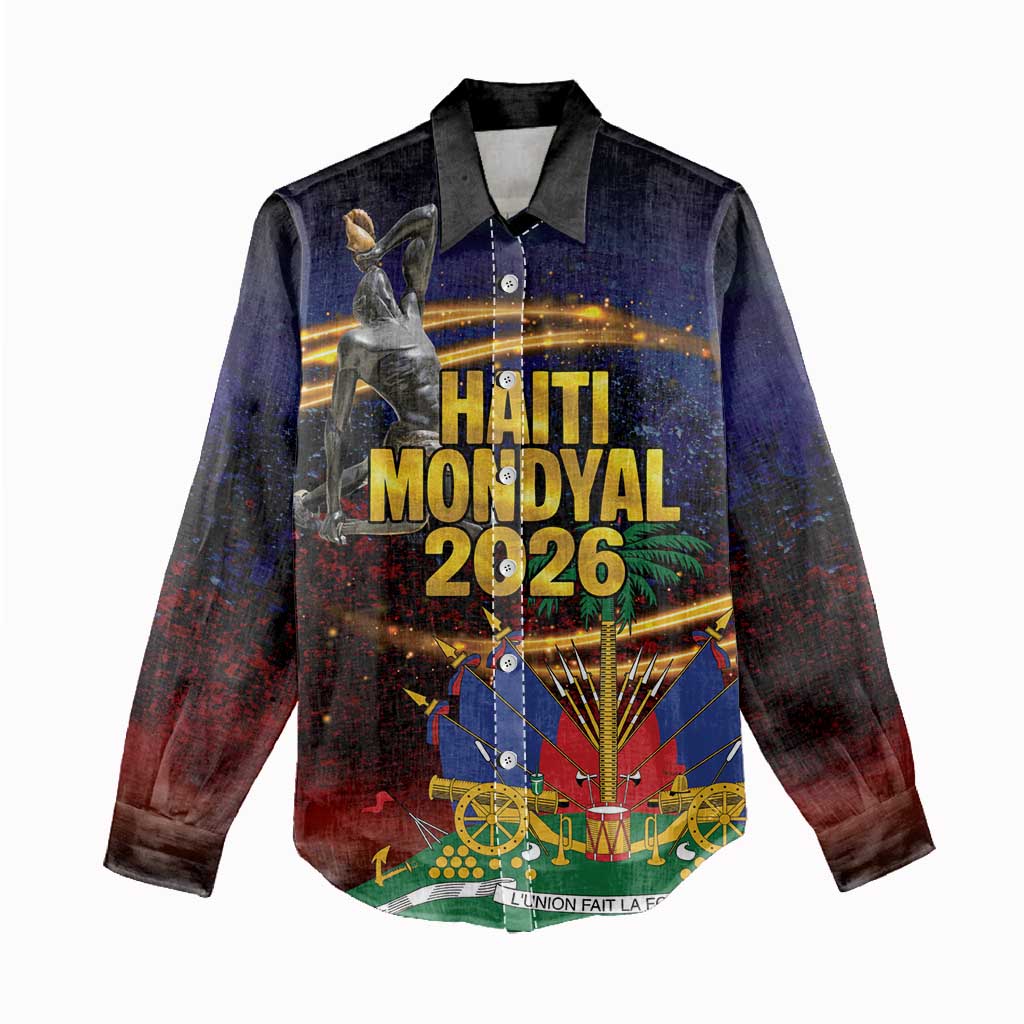 Haiti Mondyal 2026 Women Casual Shirt Proud to Be Haitian