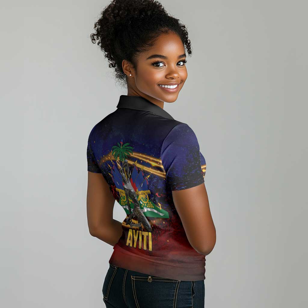 Haiti Mondyal 2026 Women Polo Shirt Proud to Be Haitian