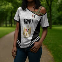 Custom Egypt Football Cross Shoulder Shirt 2026 Glory Run White Edition