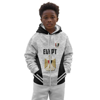 Custom Egypt Football Kid Hoodie 2026 Glory Run White Edition