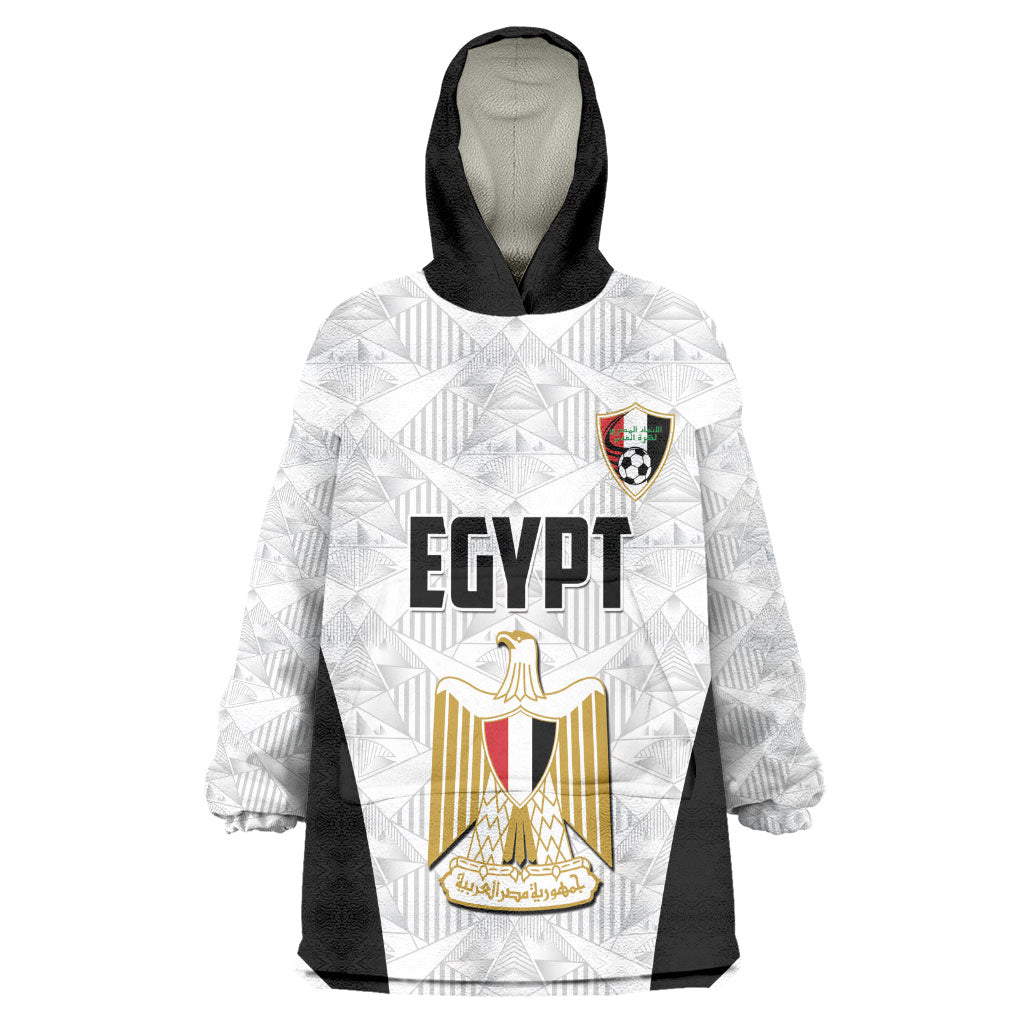 Custom Egypt Football Kid Wearable Blanket Hoodie 2026 Glory Run White Edition