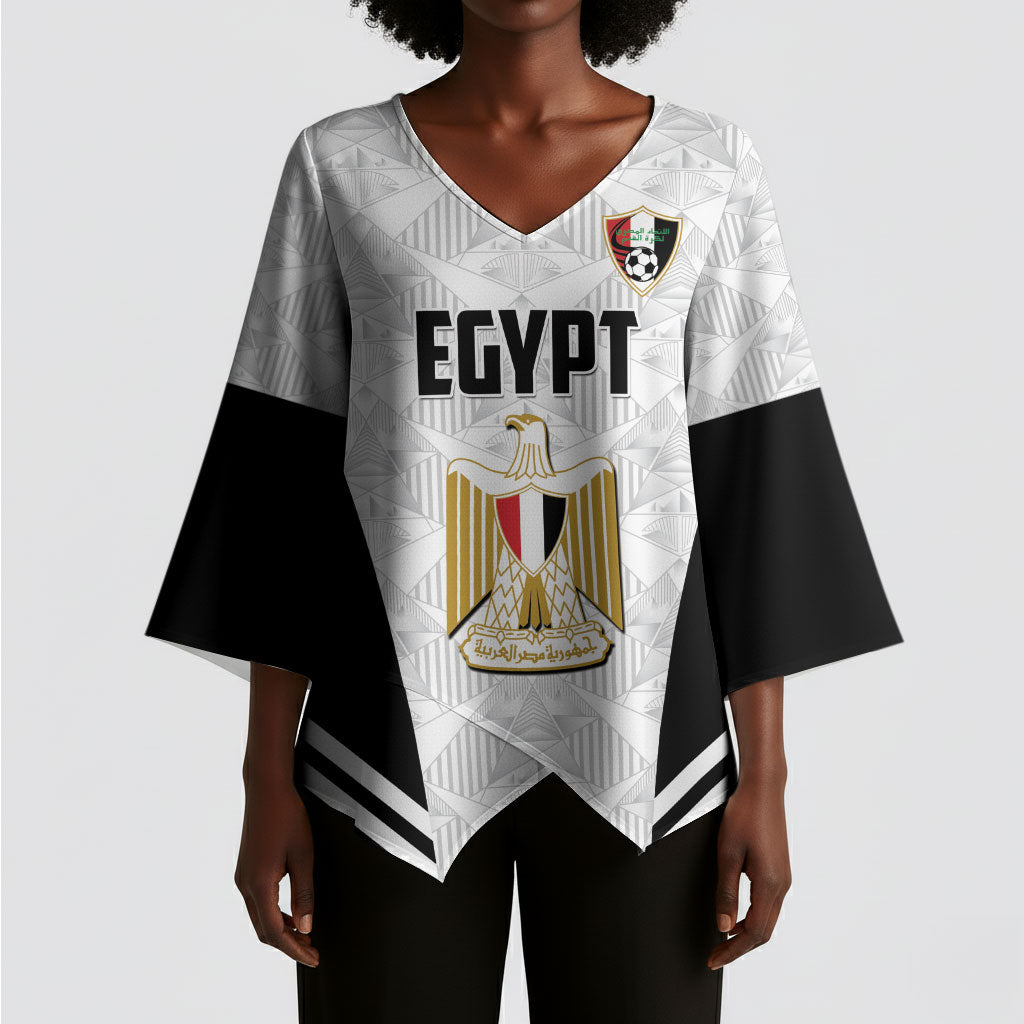 Custom Egypt Football Kimono Sleeve Blouse 2026 Glory Run White Edition