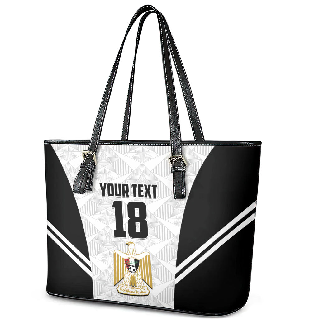 Custom Egypt Football Leather Tote Bag 2026 Glory Run White Edition