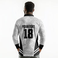 Custom Egypt Football Long Sleeve Polo Shirt 2026 Glory Run White Edition