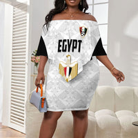 Custom Egypt Football Off Shoulder Short Dress 2026 Glory Run White Edition
