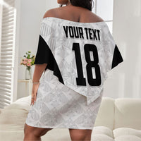 Custom Egypt Football Off Shoulder Short Dress 2026 Glory Run White Edition