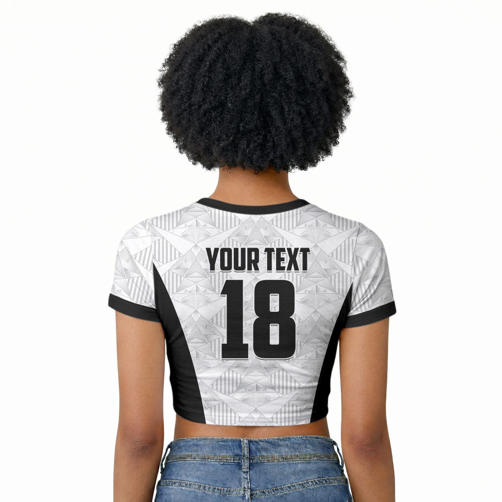 Custom Egypt Football Raglan Cropped T shirt 2026 Glory Run White Edition