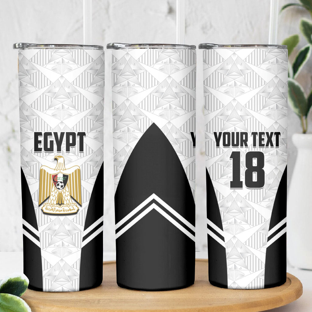 Custom Egypt Football Skinny Tumbler 2026 Glory Run White Edition