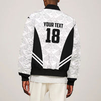 Custom Egypt Football Sleeve Zip Bomber Jacket 2026 Glory Run White Edition