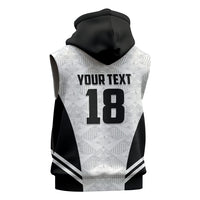 Custom Egypt Football Sleeveless Zip Hoodie 2026 Glory Run White Edition