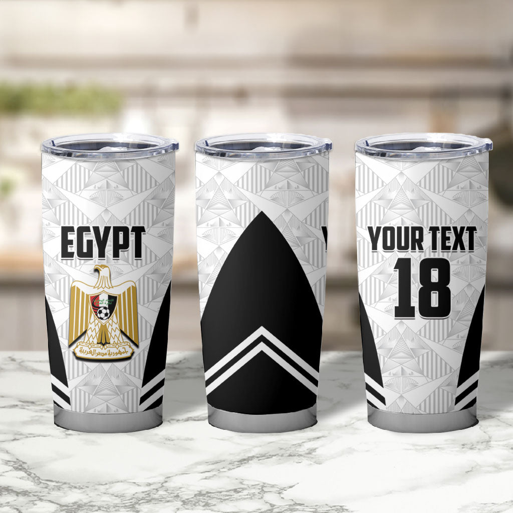 Custom Egypt Football Tumbler Cup 2026 Glory Run White Edition