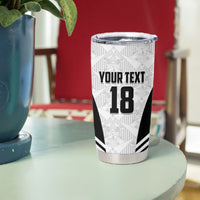Custom Egypt Football Tumbler Cup 2026 Glory Run White Edition