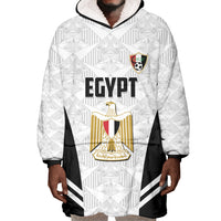 Custom Egypt Football Wearable Blanket Hoodie 2026 Glory Run White Edition