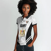 Custom Egypt Football Women Polo Shirt 2026 Glory Run White Edition