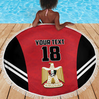 Custom Egypt Football Beach Blanket 2026 Glory Run Red Edition