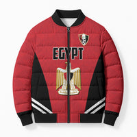 Custom Egypt Football Bomber Puffer Jacket 2026 Glory Run Red Edition