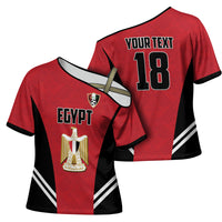 Custom Egypt Football Cross Shoulder Shirt 2026 Glory Run Red Edition