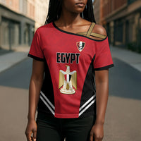 Custom Egypt Football Cross Shoulder Shirt 2026 Glory Run Red Edition