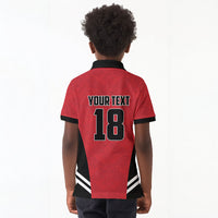Custom Egypt Football Kid Polo Shirt 2026 Glory Run Red Edition
