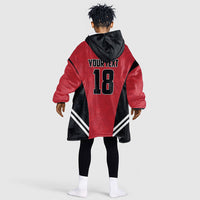 Custom Egypt Football Kid Wearable Blanket Hoodie 2026 Glory Run Red Edition