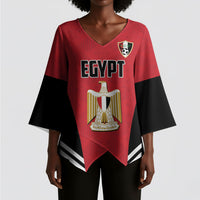 Custom Egypt Football Kimono Sleeve Blouse 2026 Glory Run Red Edition