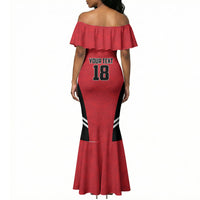 Custom Egypt Football Mermaid Dress 2026 Glory Run Red Edition