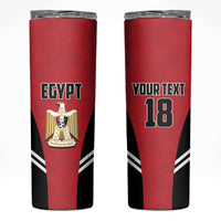 Custom Egypt Football Skinny Tumbler 2026 Glory Run Red Edition