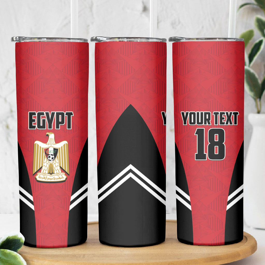 Custom Egypt Football Skinny Tumbler 2026 Glory Run Red Edition