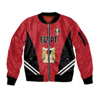 Custom Egypt Football Sleeve Zip Bomber Jacket 2026 Glory Run Red Edition