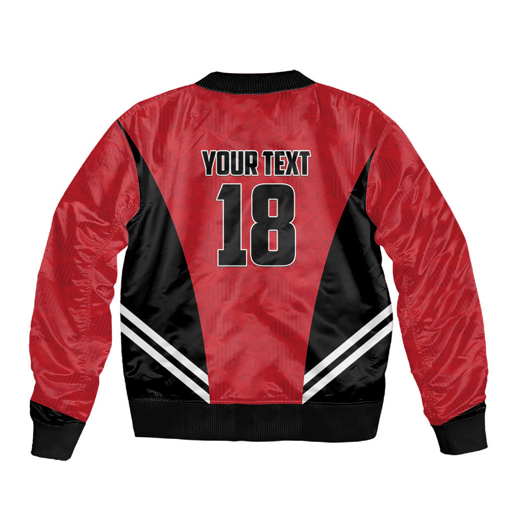 Custom Egypt Football Sleeve Zip Bomber Jacket 2026 Glory Run Red Edition