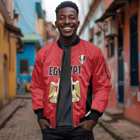 Custom Egypt Football Sleeve Zip Bomber Jacket 2026 Glory Run Red Edition