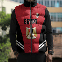 Custom Egypt Football Sleeveless Puffer Jacket 2026 Glory Run Red Edition