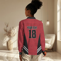 Custom Egypt Football Women Casual Shirt 2026 Glory Run Red Edition