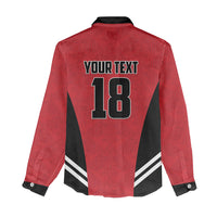 Custom Egypt Football Women Casual Shirt 2026 Glory Run Red Edition