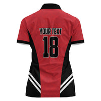 Custom Egypt Football Women Polo Shirt 2026 Glory Run Red Edition