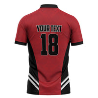 Custom Egypt Football Zipper Polo Shirt 2026 Glory Run Red Edition