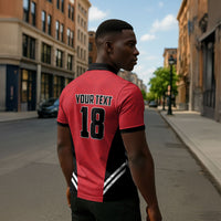Custom Egypt Football Zipper Polo Shirt 2026 Glory Run Red Edition