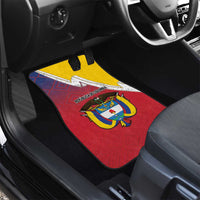 Colombia Coat Of Arms Car Mats With Flag Style And Folk Pattern - Wonder Print Shop