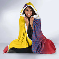 Colombia Coat Of Arms Hooded Blanket With Flag Style And Fork Partern