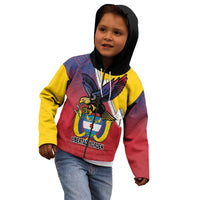 Colombia Coat Of Arms Kid Hoodie With Flag Style And Folk Pattern - Wonder Print Shop