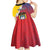 Colombia Coat Of Arms Kid Short Sleeve Dress With Flag Style And Folk Pattern - Wonder Print Shop