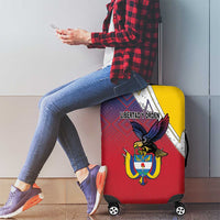 Colombia Coat Of Arms Luggage Cover With Flag Style And Folk Pattern - Wonder Print Shop