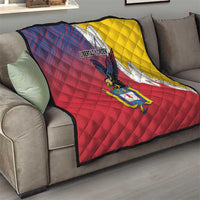 Colombia Coat Of Arms Quilt With Flag Style And Folk Pattern - Wonder Print Shop